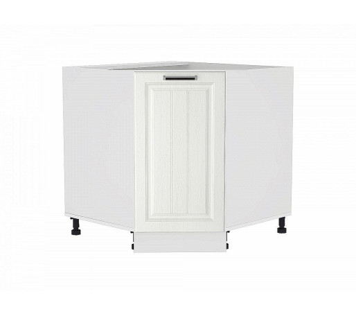 Шкаф нижний угловой (трапеция) Прага, цвет: Белое дерево