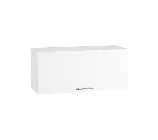 Шкаф верхний горизонтальный глубокий Валерия-М, цвет: Белый глянец