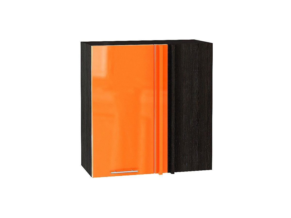 Шкаф верхний прямой угловой Валерия-М, цвет: Оранжевый глянец Шкаф верхний прямой угловой Валерия-М, цвет: Оранжевый глянец