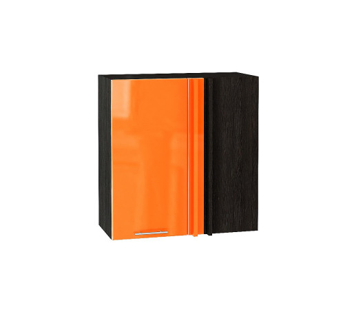 Шкаф верхний прямой угловой Валерия-М, цвет: Оранжевый глянец