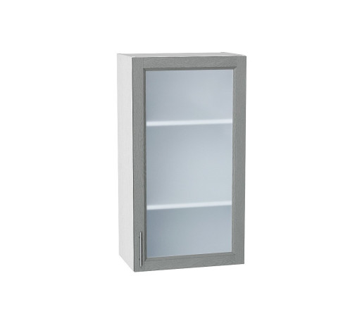Шкаф верхний с 1-ой остекленной дверцей Сканди, цвет: Grey Softwood