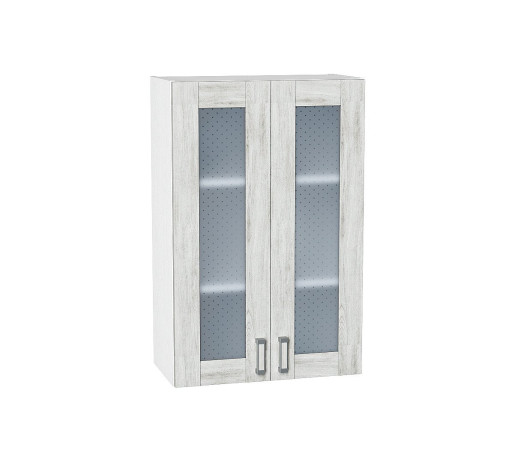 Шкаф верхний с 2-мя остекленными дверцами Лофт, цвет: Nordic Oak