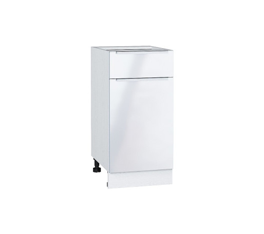 Шкаф нижний с 1-ой дверцей и ящиком Фьюжн, цвет: Angel