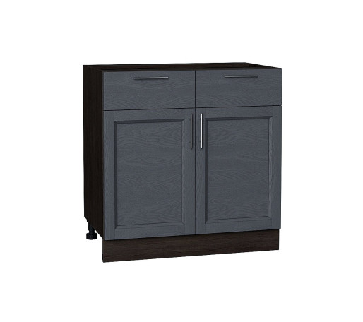 Шкаф нижний с 2-мя дверцами и 2-мя ящиками Сканди, цвет: Graphite Softwood