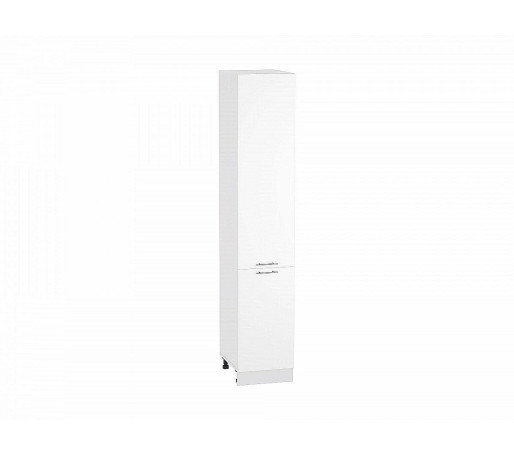 Шкаф пенал с 2-мя дверцами Валерия-М, цвет: Белый глянец