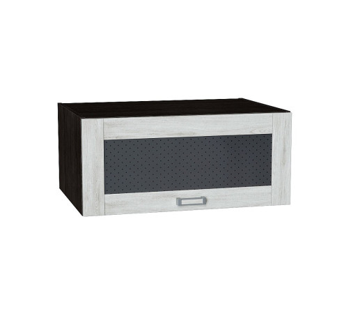 Шкаф верхний горизонтальный остекленный глубокий Лофт, цвет: Nordic Oak