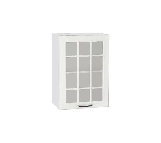 Шкаф верхний с 1-ой остекленной дверцей Прага, цвет: Белое дерево