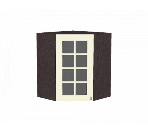 Шкаф верхний угловой остекленный Прованс, цвет: Ваниль