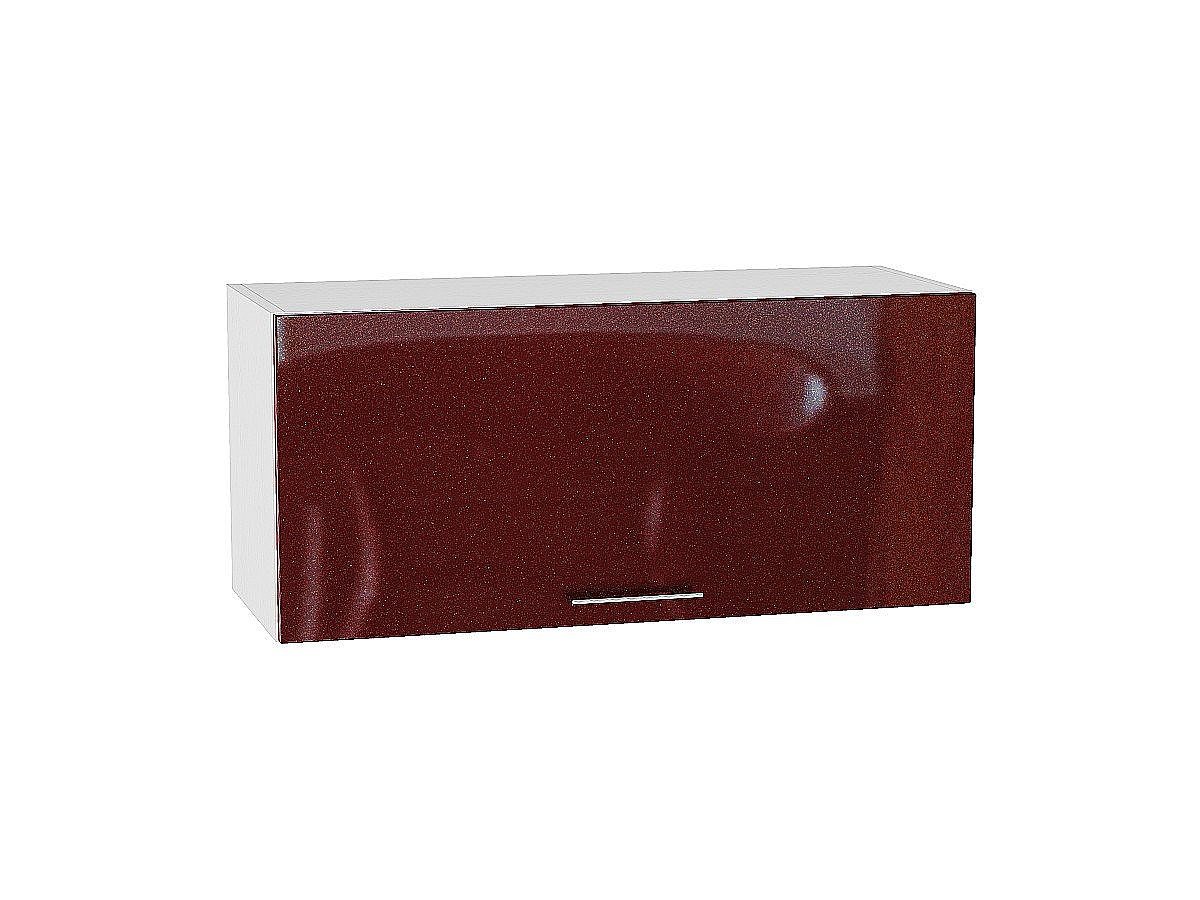 Шкаф верхний горизонтальный Валерия-М, цвет: Гранатовый металлик Шкаф верхний горизонтальный Валерия-М, цвет: Гранатовый металлик