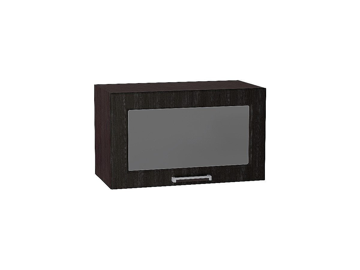 Шкаф верхний горизонтальный остекленный глубокий Прага, цвет: Венге Премиум Шкаф верхний горизонтальный остекленный глубокий Прага, цвет: Венге Премиум