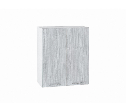 Шкаф верхний с 2-мя дверцами Валерия-М, цвет: Серый металлик дождь светлый