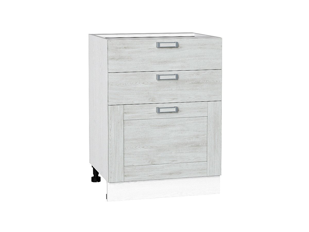 Шкаф нижний с 3-мя ящиками Лофт, цвет: Nordic Oak Шкаф нижний с 3-мя ящиками Лофт, цвет: Nordic Oak