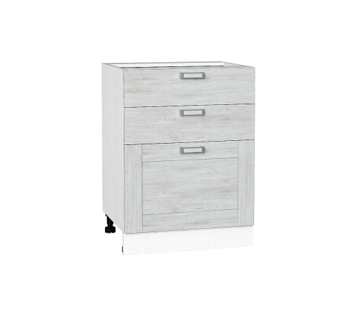 Шкаф нижний с 3-мя ящиками Лофт, цвет: Nordic Oak