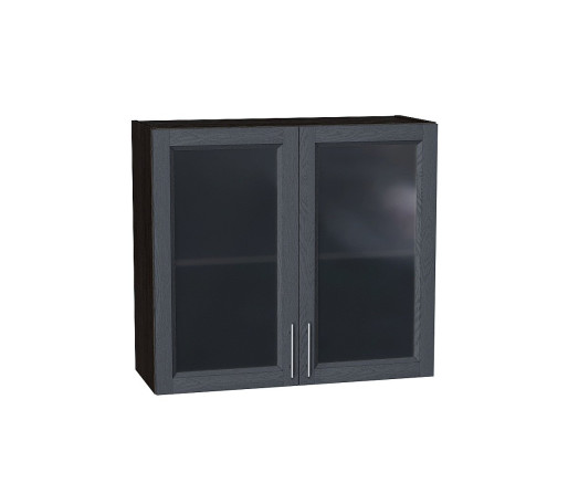 Шкаф верхний с 2-мя остекленными дверцами Сканди, цвет: Graphite Softwood