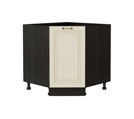 Шкаф нижний угловой (трапеция) Ницца, цвет: Дуб крем