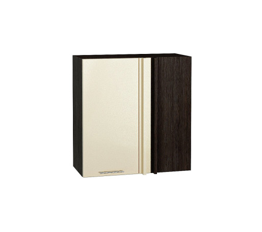 Шкаф верхний прямой угловой Валерия-М, цвет: Бежевый металлик