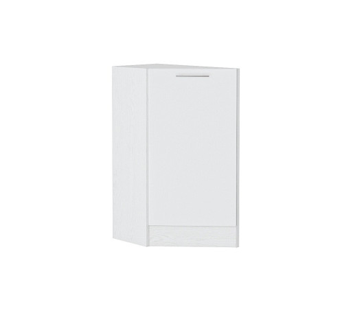 Шкаф нижний торцевой Валерия-М, цвет: Белый глянец