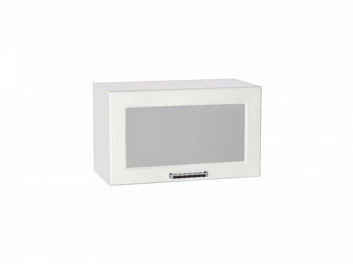 Шкаф верхний горизонтальный остекленный Прага, цвет: Белое дерево Шкаф верхний горизонтальный остекленный Прага, цвет: Белое дерево