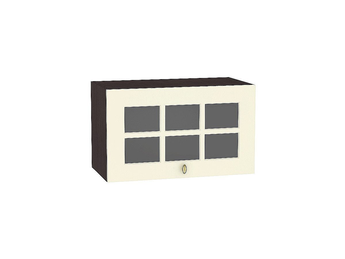 Шкаф верхний горизонтальный остекленный глубокий Прованс, цвет: Ваниль Шкаф верхний горизонтальный остекленный глубокий Прованс, цвет: Ваниль