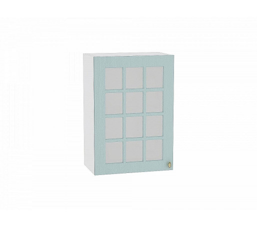 Шкаф верхний с 1-ой остекленной дверцей Прованс, цвет: Голубой
