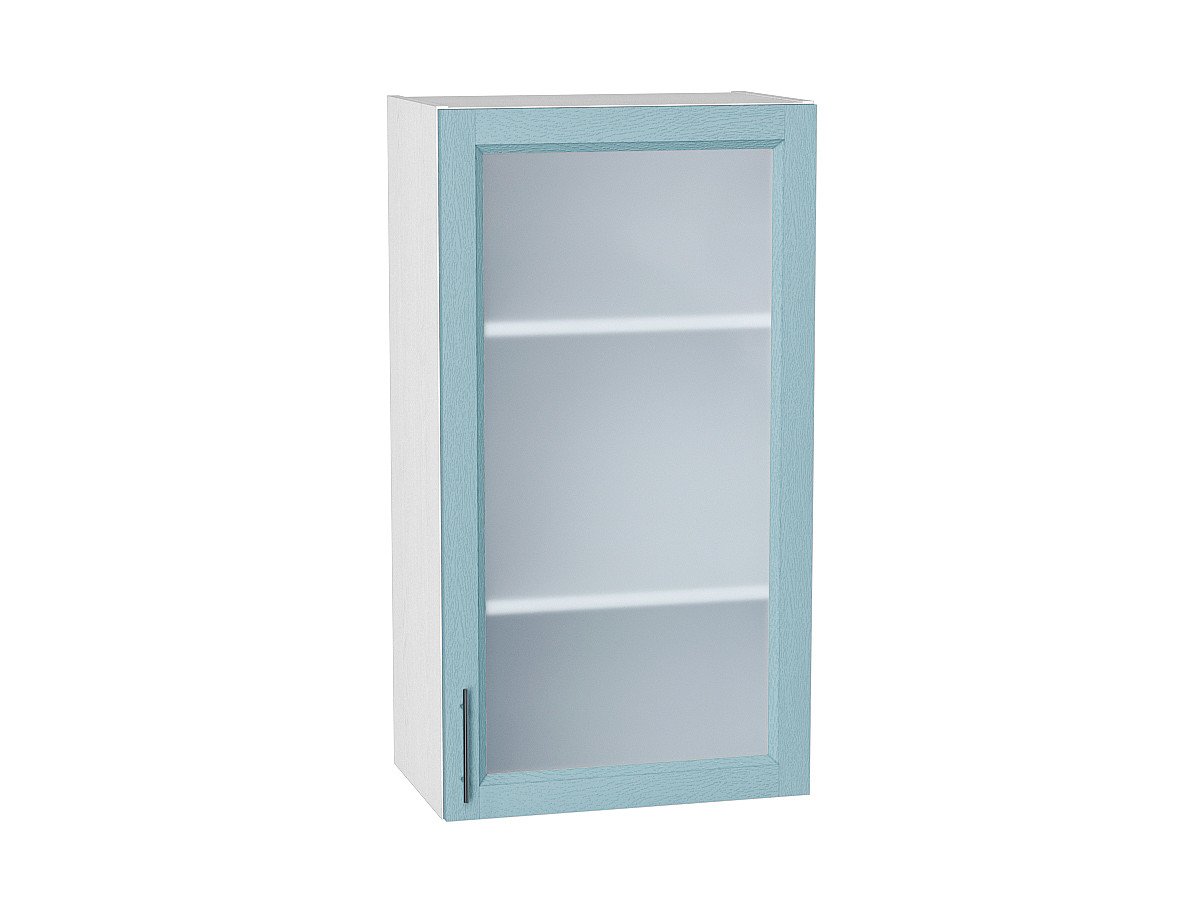 Шкаф верхний с 1-ой остекленной дверцей Сканди, цвет: Sky Wood Шкаф верхний с 1-ой остекленной дверцей Сканди, цвет: Sky Wood