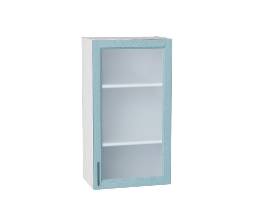 Шкаф верхний с 1-ой остекленной дверцей Сканди, цвет: Sky Wood