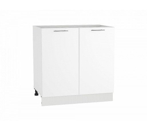 Шкаф нижний с 2-мя дверцами Валерия-М, цвет: Белый глянец