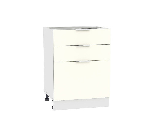 Шкаф нижний с 3-мя ящиками Терра, цвет: Ваниль софт