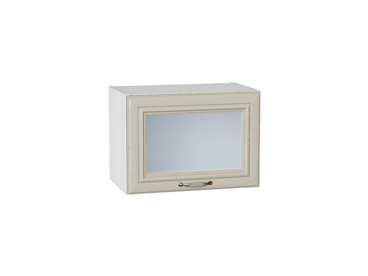 Шкаф верхний горизонтальный остекленный Шале, цвет: Ivory Шкаф верхний горизонтальный остекленный Шале, цвет: Ivory