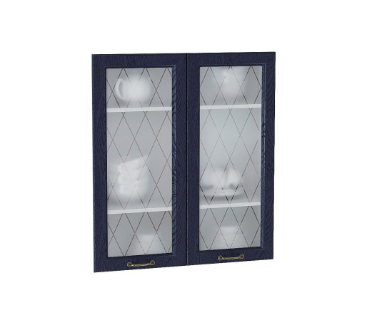 Комплект фасадов Ницца со стеклом для каркаса Ф-55Н В809, цвет: Дуб синий
