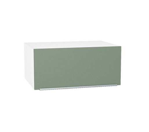 Шкаф верхний горизонтальный глубокий Фьюжн, цвет: Silky Mint