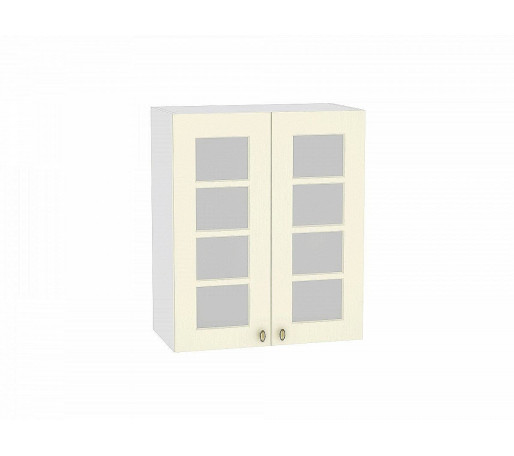 Шкаф верхний с 2-мя остекленными дверцами Прованс, цвет: Ваниль