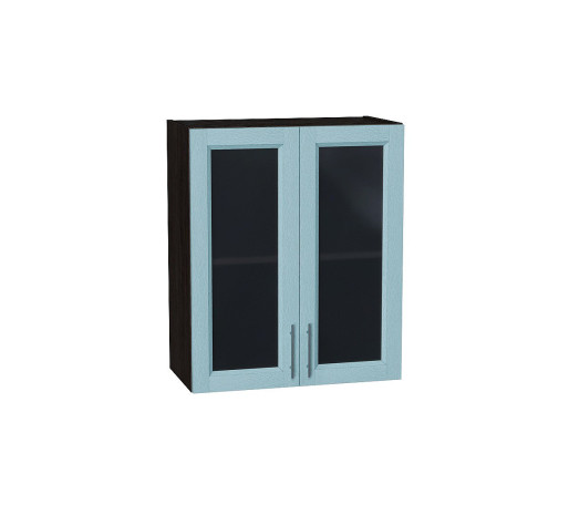 Шкаф верхний с 2-мя остекленными дверцами Сканди, цвет: Sky Wood