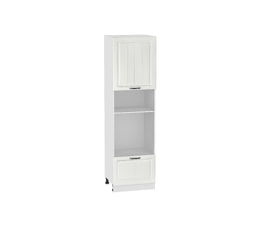 Шкаф пенал с 1-ой дверцей и ящиком под технику Прага, цвет: Белое дерево