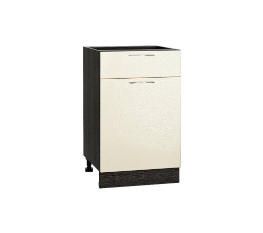 Шкаф нижний с 1-ой дверцей и ящиком Валерия-М, цвет: Бежевый металлик