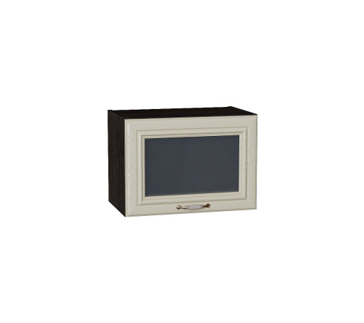 Шкаф верхний горизонтальный остекленный Шале, цвет: Ivory