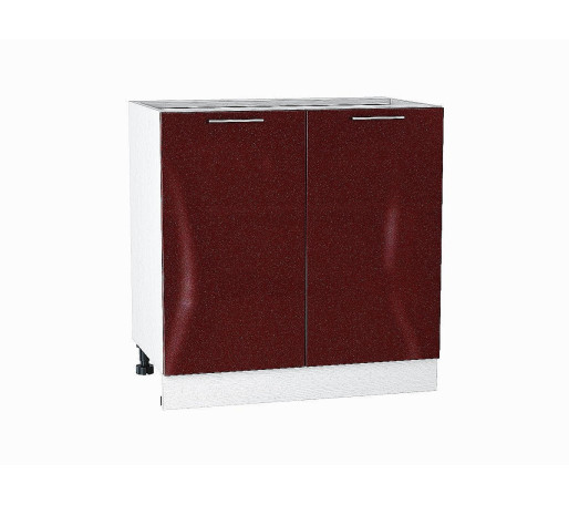 Шкаф нижний с 2-мя дверцами Валерия-М, цвет: Гранатовый металлик