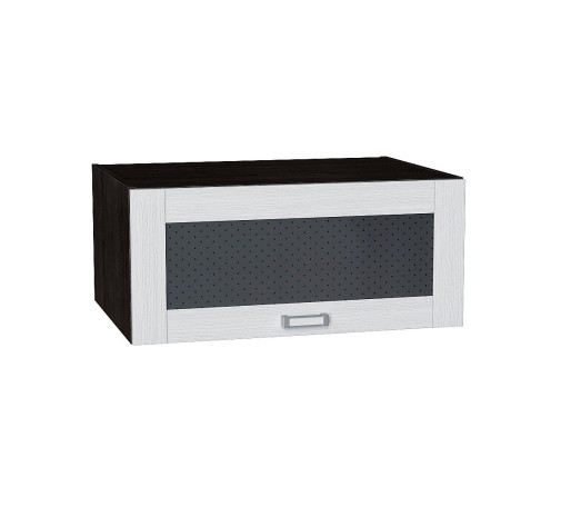 Шкаф верхний горизонтальный остекленный глубокий Лофт, цвет: Snow Veralinga