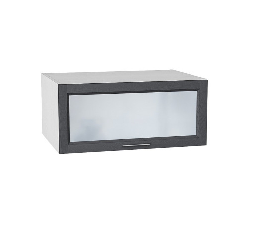 Шкаф верхний горизонтальный остекленный глубокий Сканди, цвет: Graphite Softwood