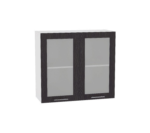 Шкаф верхний с 2-мя остекленными дверцами Валерия-М, цвет: Венге