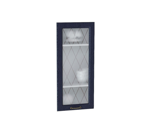 Комплект фасадов Ницца со стеклом для каркаса Ф-25Н В409, цвет: Дуб синий