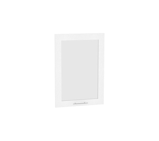 Комплект фасадов Валерия-М со стеклом для каркаса Ф-35 В500, цвет: Белый металлик