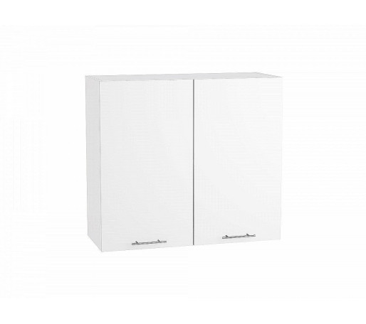 Шкаф верхний с 2-мя дверцами Валерия-М, цвет: Белый глянец