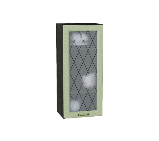 Шкаф верхний с 1-ой остекленной дверцей Ницца, цвет: Дуб оливковый