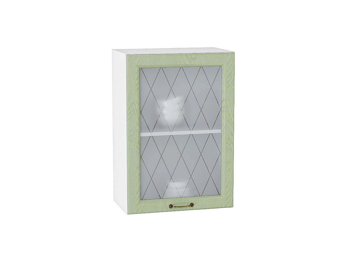 Шкаф верхний с 1-ой остекленной дверцей Ницца, цвет: Дуб оливковый Шкаф верхний с 1-ой остекленной дверцей Ницца, цвет: Дуб оливковый