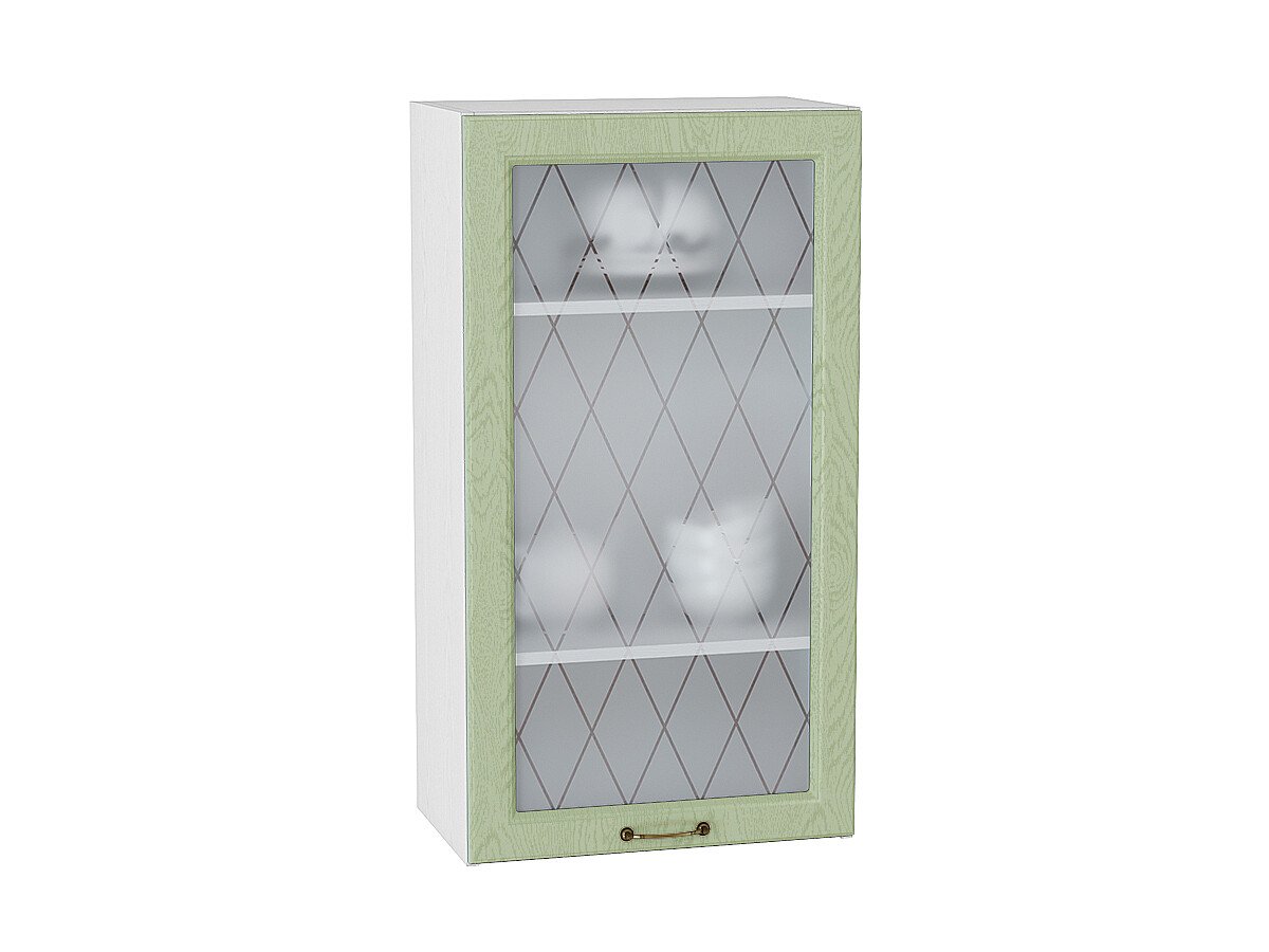 Шкаф верхний с 1-ой остекленной дверцей Ницца, цвет: Дуб оливковый Шкаф верхний с 1-ой остекленной дверцей Ницца, цвет: Дуб оливковый