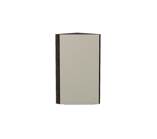 Шкаф верхний торцевой Фьюжн, цвет: Silky Grey