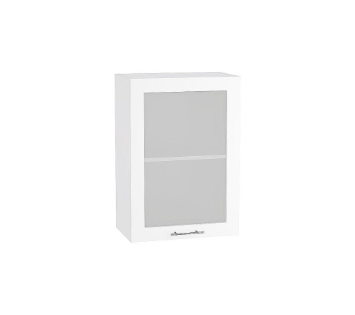 Шкаф верхний с 1-ой остекленной дверцей Валерия-М, цвет: Белый глянец