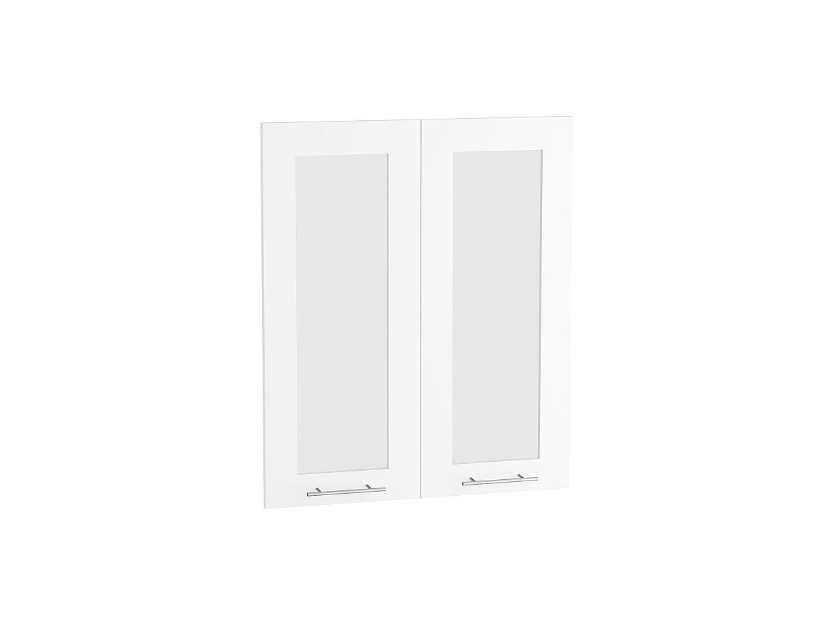 Комплект фасадов Валерия-М со стеклом для каркаса Ф-45 В600, цвет: Белый глянец Комплект фасадов Валерия-М со стеклом для каркаса Ф-45 В600, цвет: Белый глянец