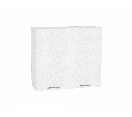 Шкаф верхний с 2-мя дверцами Валерия-М, цвет: Белый металлик